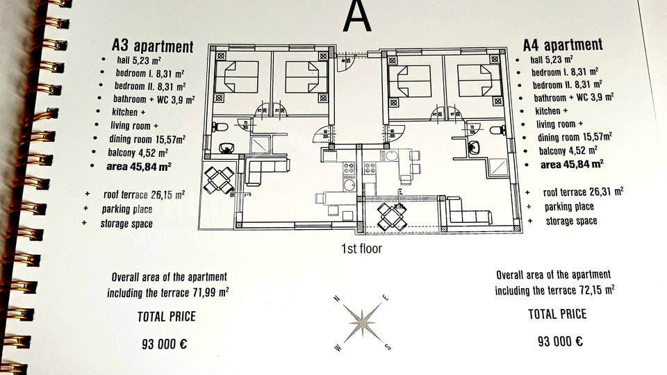 Apartment, 72 m2, For Sale, Vrsi